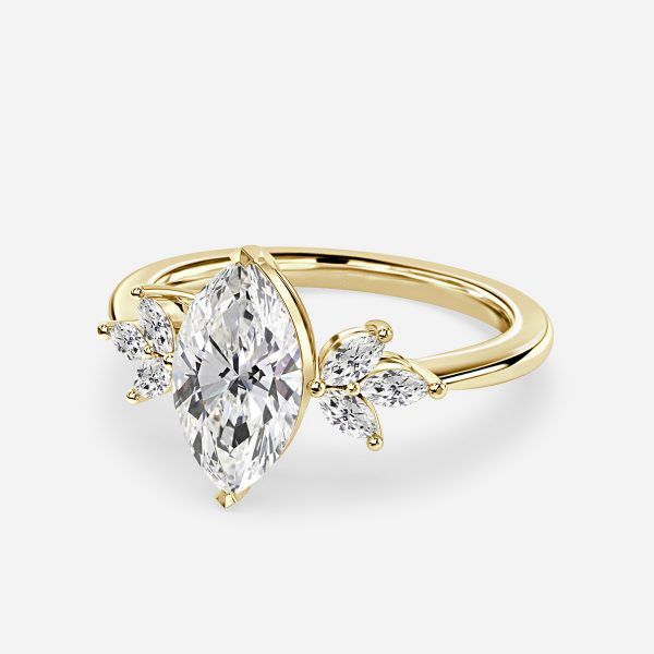 Marquise Cluster Engagement Ring
