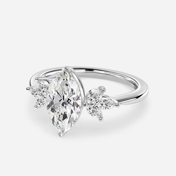 Marquise Cluster Engagement Ring