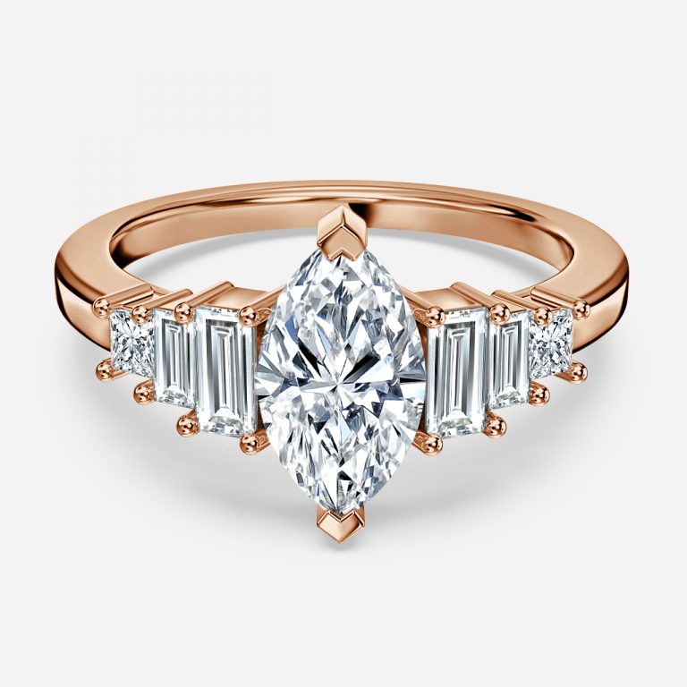 Marquise Three Stone Engagement Ring