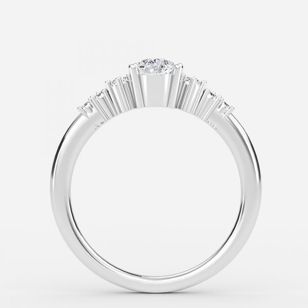 Pear Cluster Engagement Ring