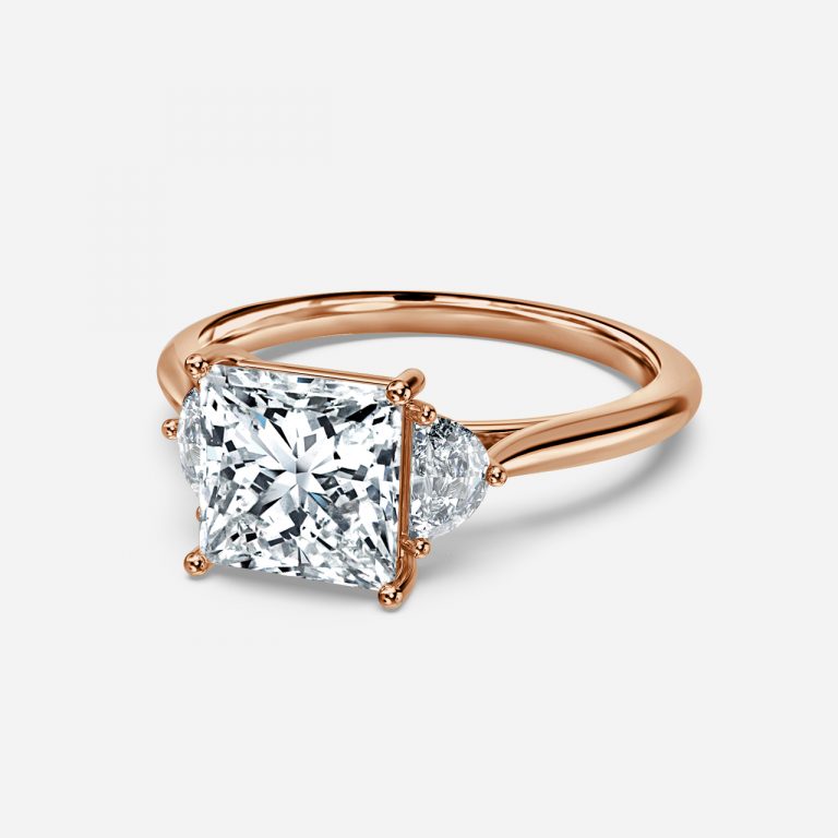 Princess Three Stone Engagement Ring