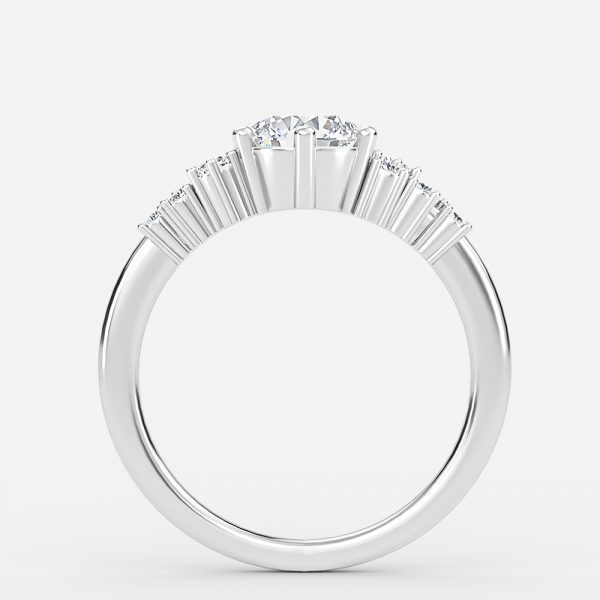 Round Cluster Engagement Ring
