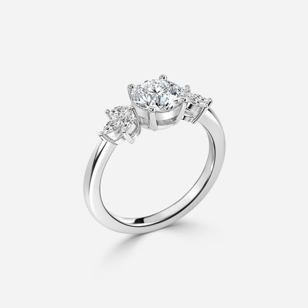 Round Cluster Engagement Ring
