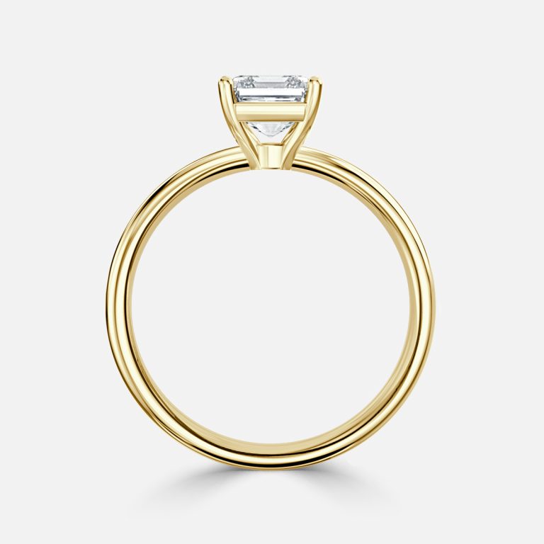 Asscher Solitaire Engagement Ring