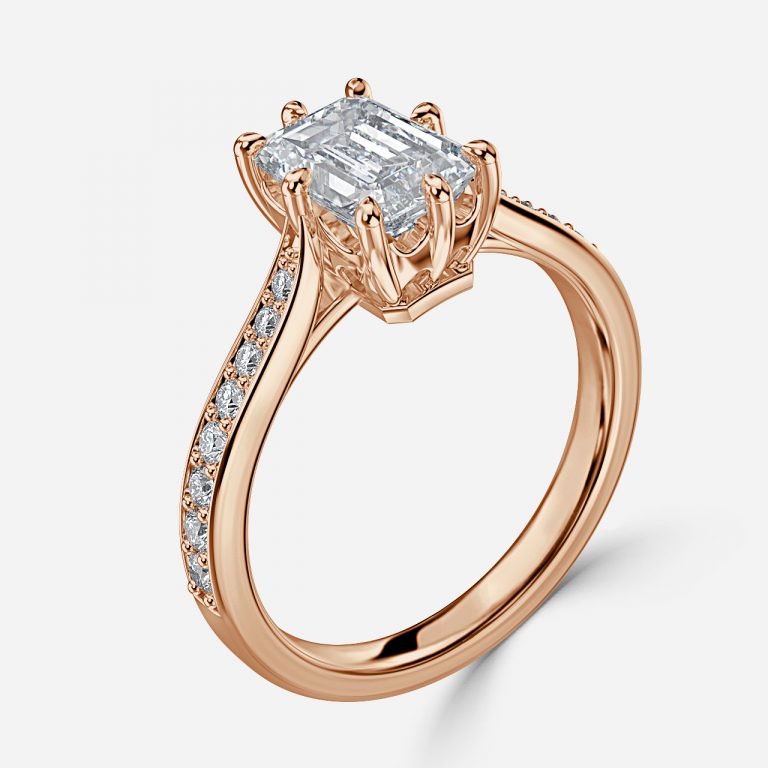Emerald Vintage Engagement Ring