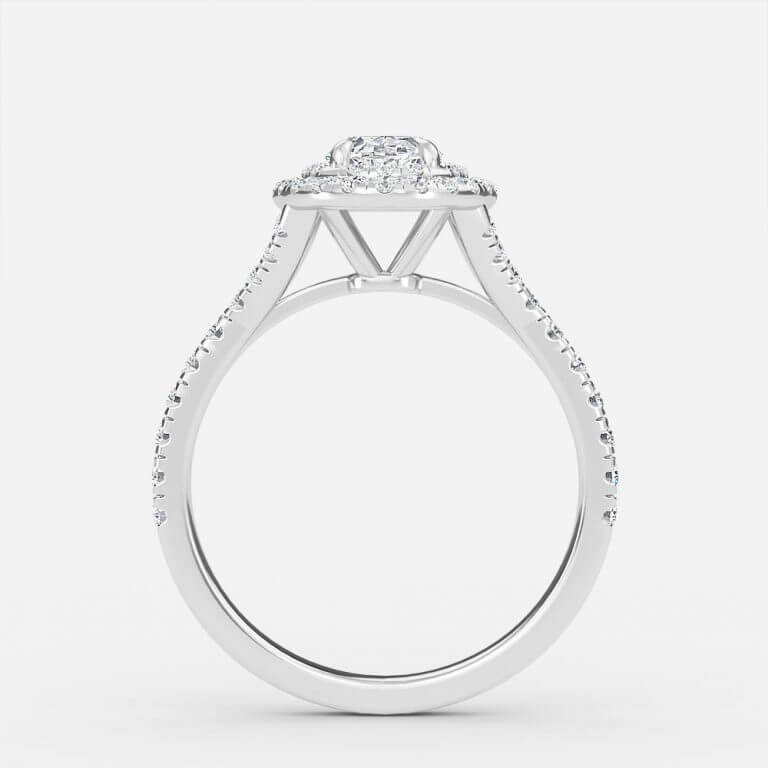 Oval Double Halo Engagement Ring