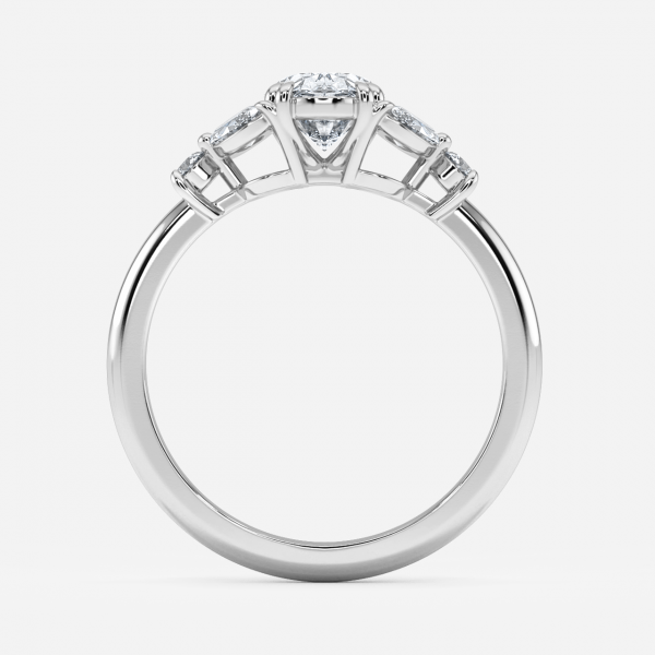 Oval Three Stone Engagement Ring