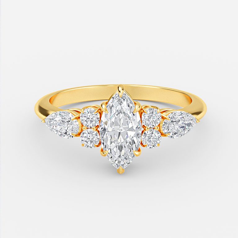 Marquise Three Stone Engagement Ring