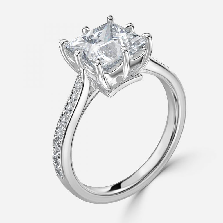 Princess Vintage Engagement Ring