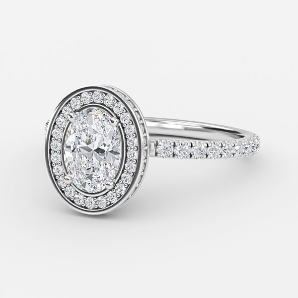Oval Halo Engagement Ring