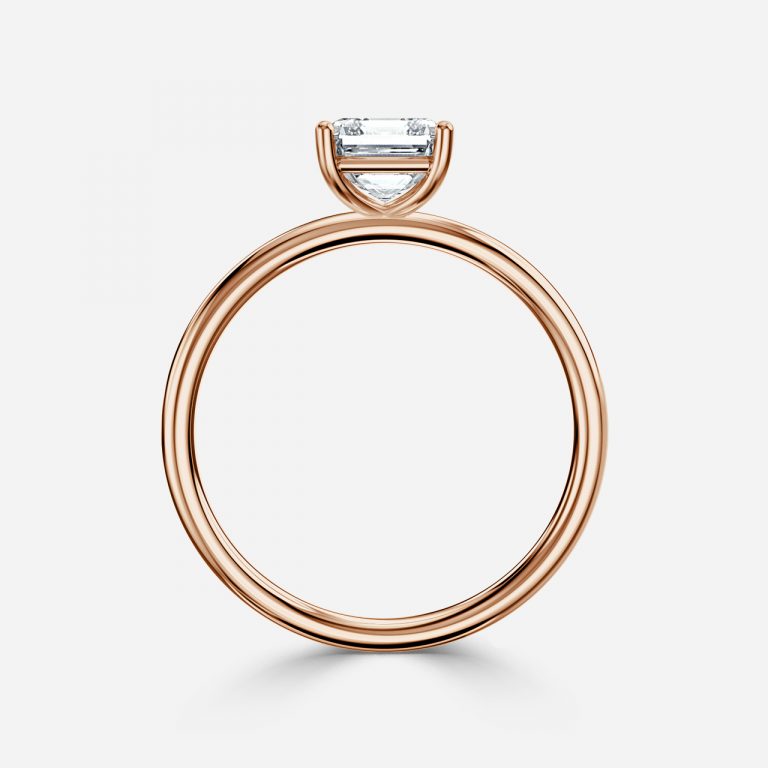 Asscher Solitaire Engagement Ring
