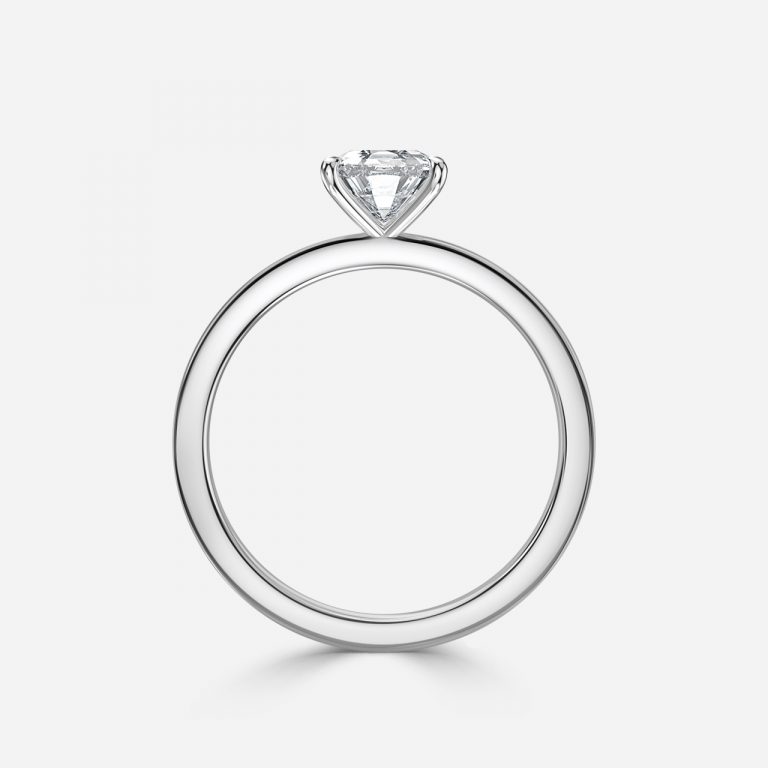 Asscher Solitaire Engagement Ring
