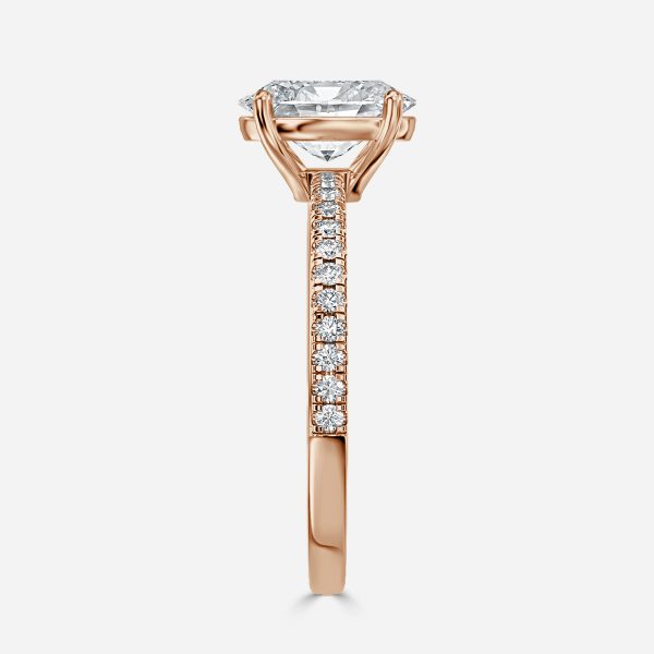 De La Luna Oval Diamond Band Engagement Ring