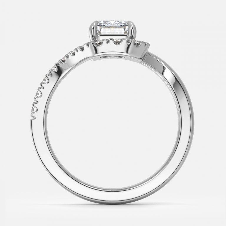 Emerald Halo Engagement Ring