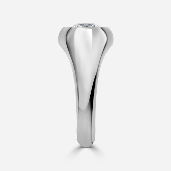 Round Bezel Engagement Ring