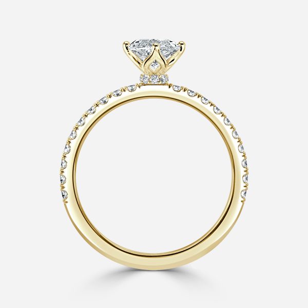 Marquise HIdden Halo Engagement Ring