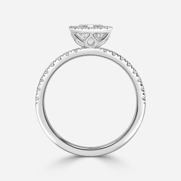 Asscher Halo Engagement Ring
