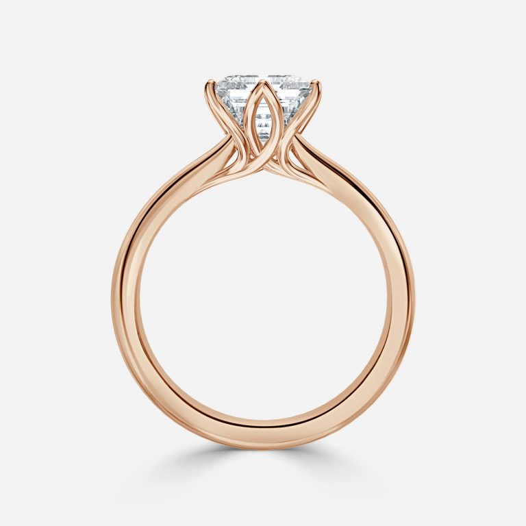 Asscher Solitaire Engagement Ring