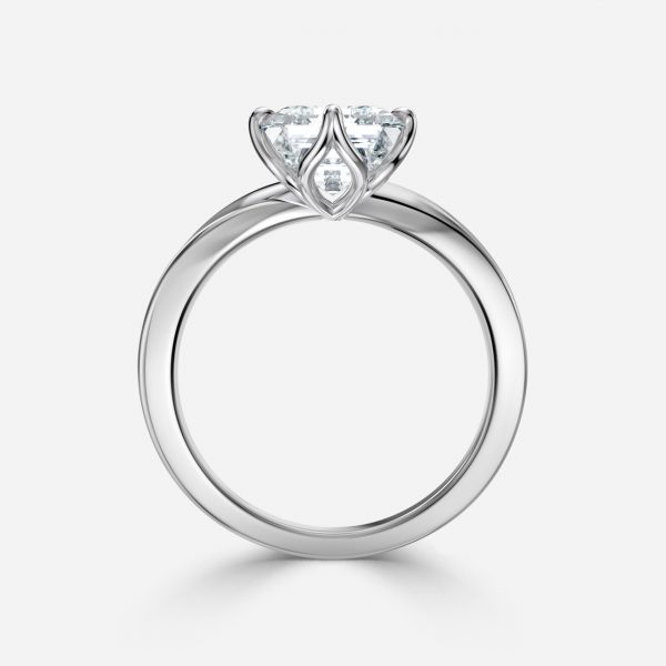 Asscher Solitaire Engagement Ring