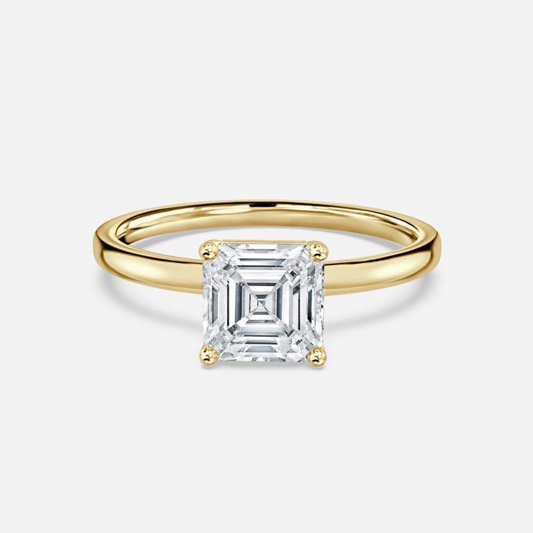 Asscher Solitaire Engagement Ring