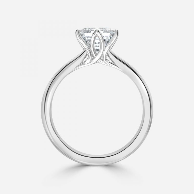 Asscher Solitaire Engagement Ring