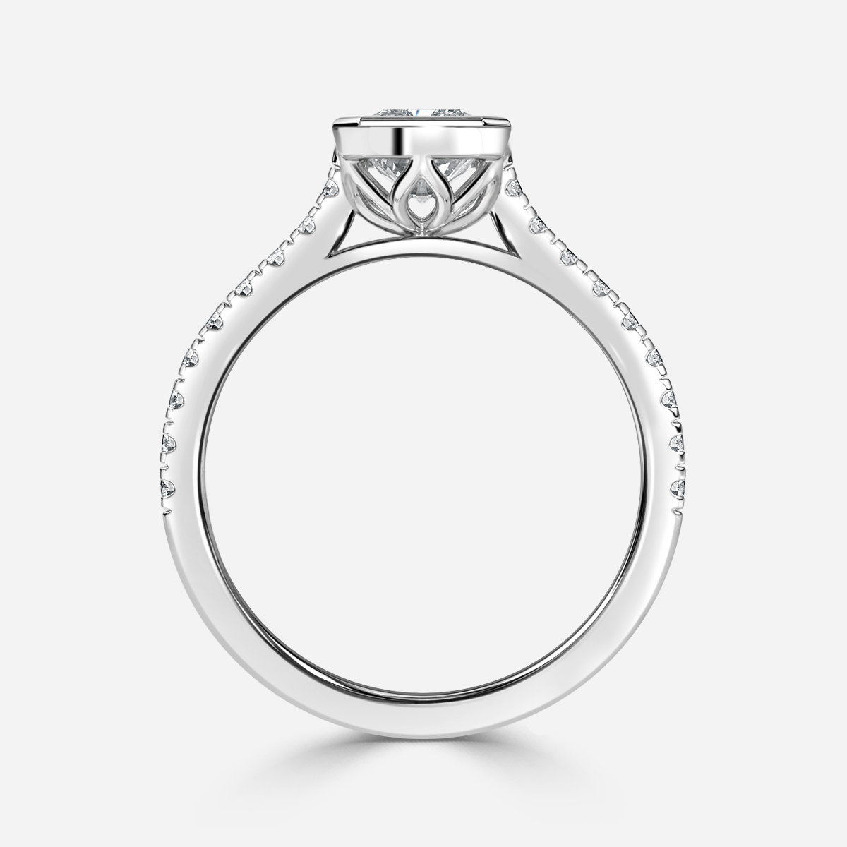 Radiant Bezel Engagement Ring