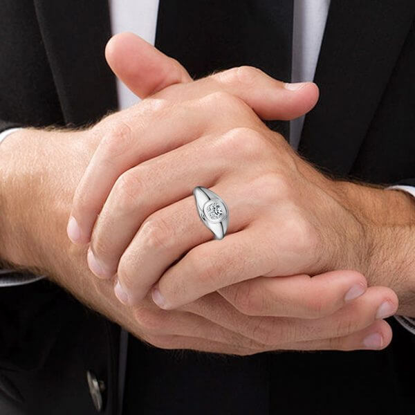 Cushion Bezel Engagement Ring