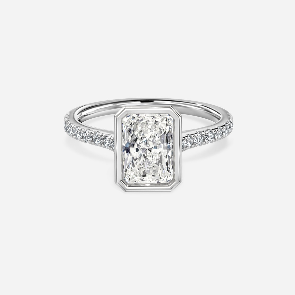 Radiant Bezel Engagement Ring