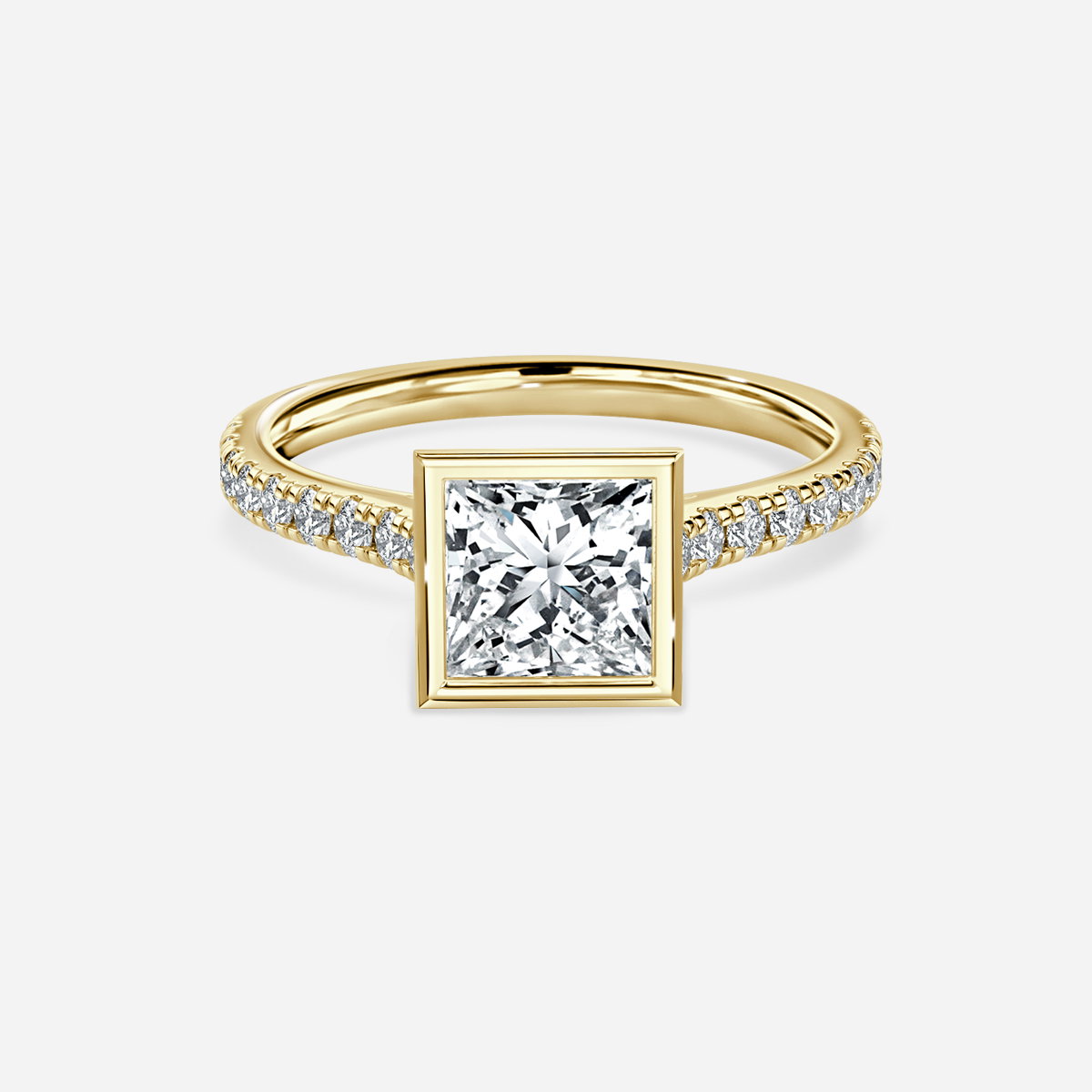 Princess Bezel Engagement Ring