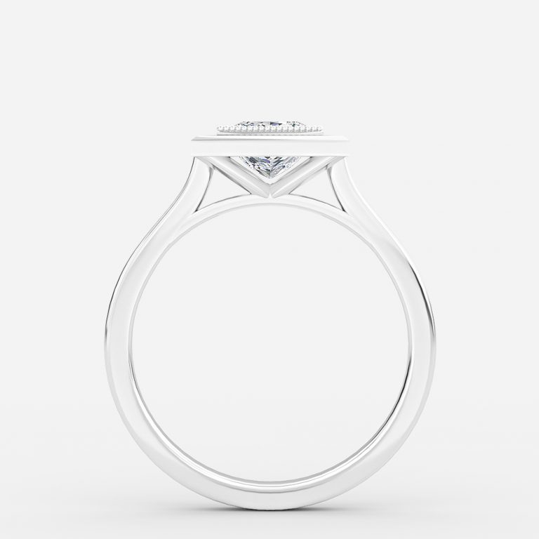 Princess Bezel Engagement Ring