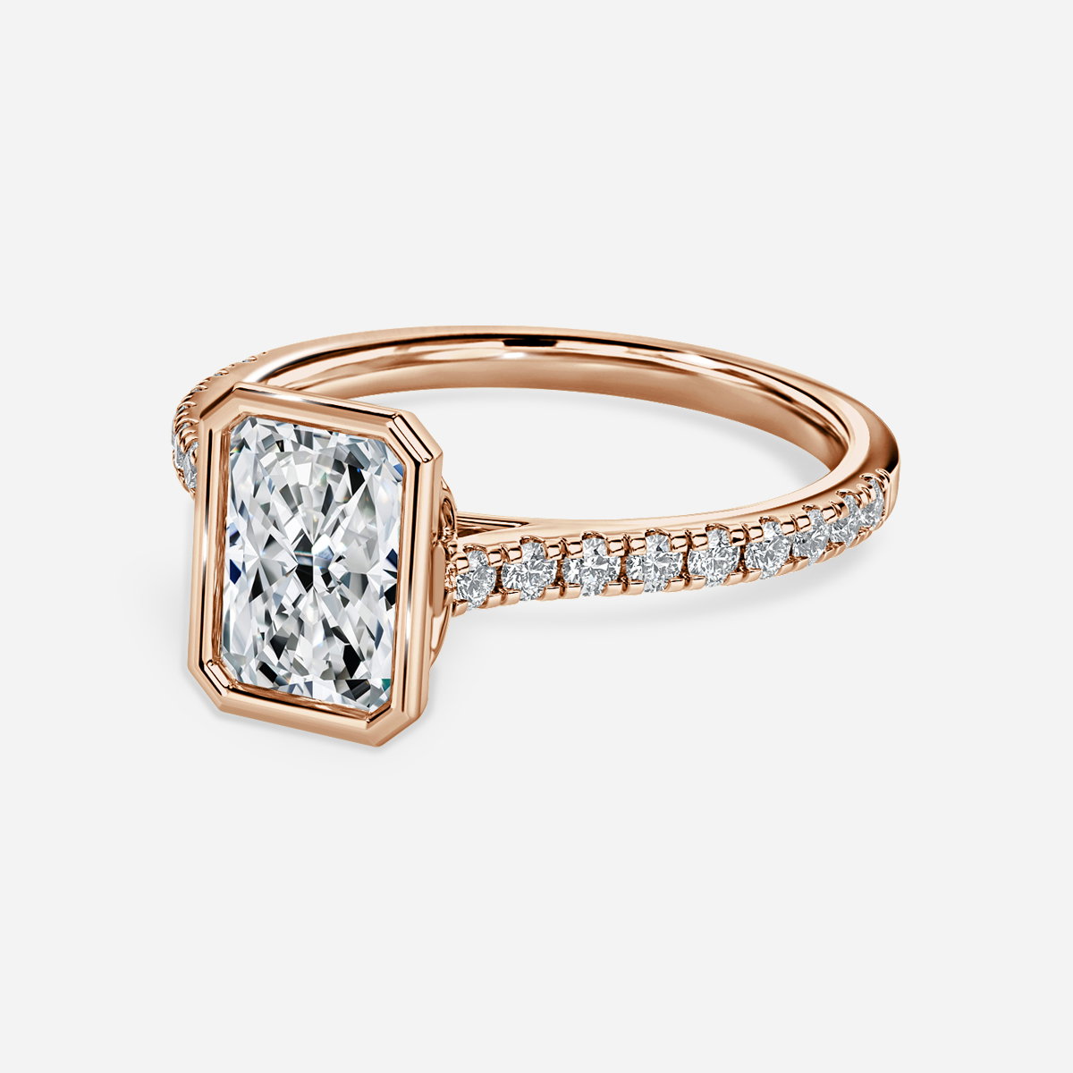Radiant Bezel Engagement Ring