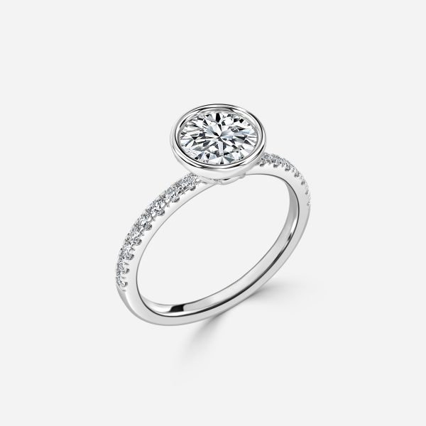 Round Bezel Engagement Ring