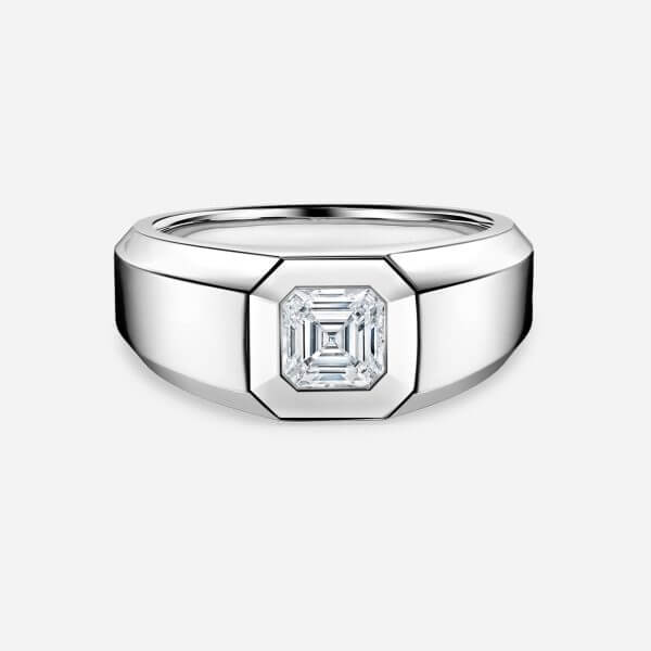 Asscher Bezel Engagement Ring