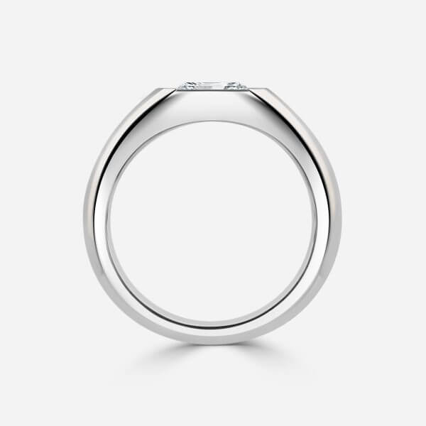 Emerald Bezel Engagement Ring