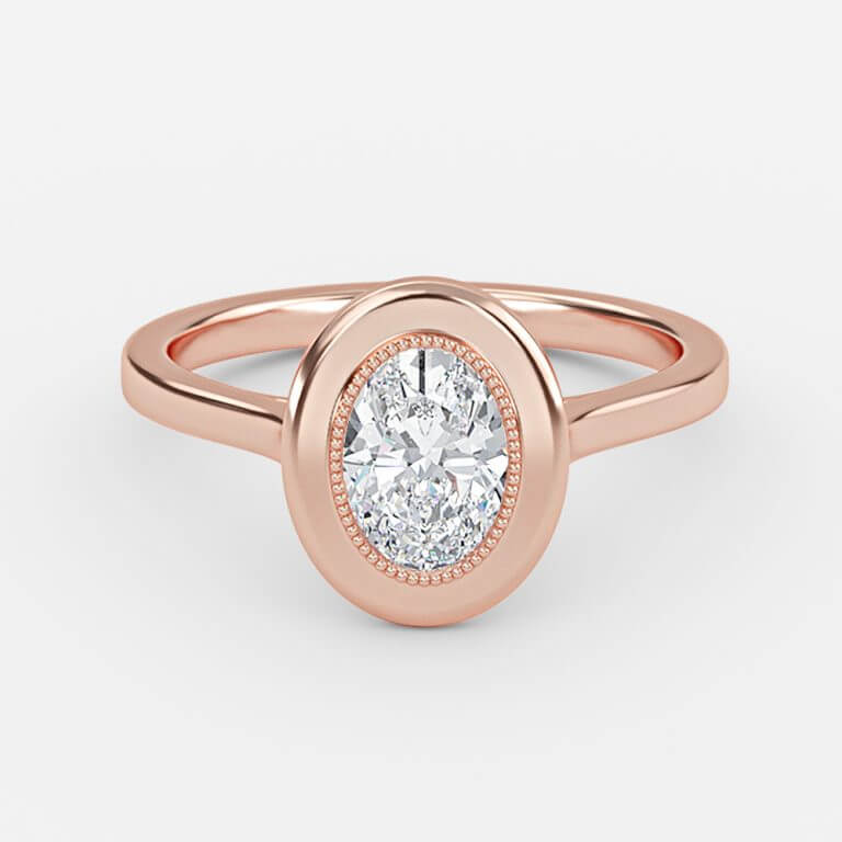 Oval Bezel Engagement Ring
