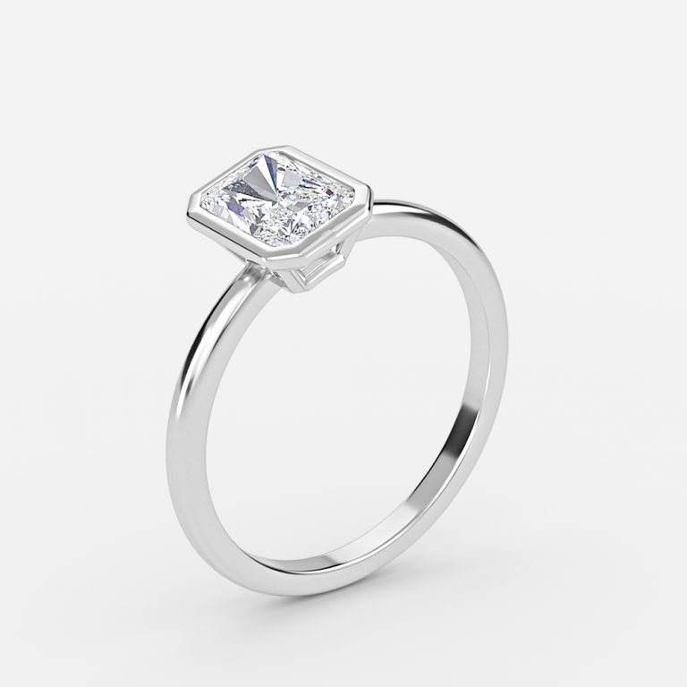 Radiant Bezel Engagement Ring