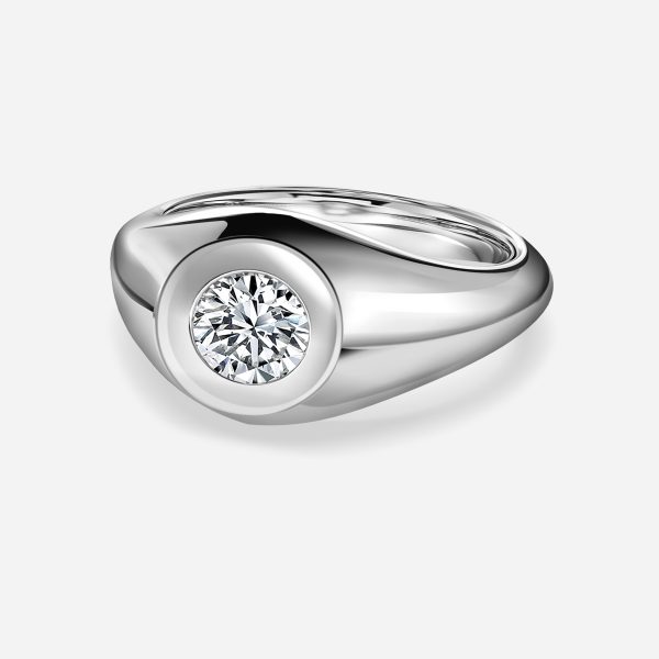 Round Bezel Engagement Ring
