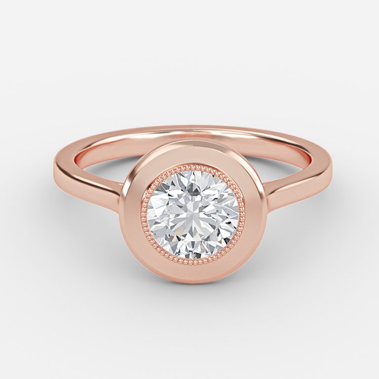 Round Bezel Engagement Ring