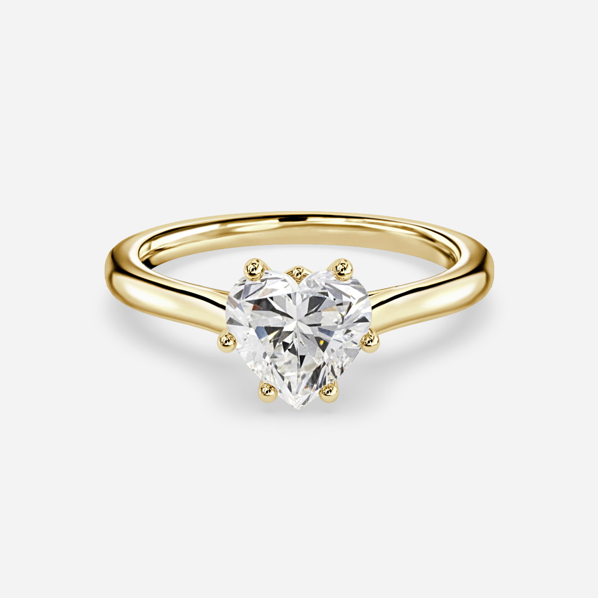 Heart Solitaire Engagement Ring
