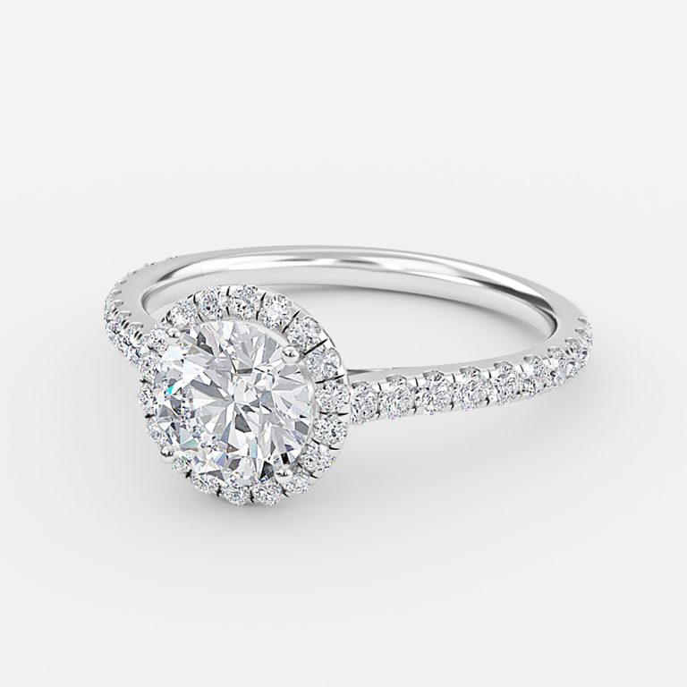 Round Halo Engagement Ring