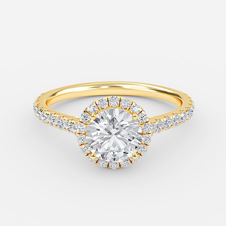 Round Halo Engagement Ring