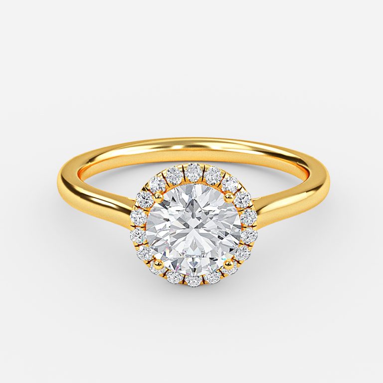 Round Halo Engagement Ring