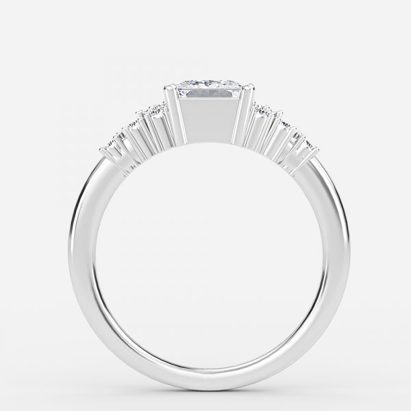 Princess Cluster Engagement Ring