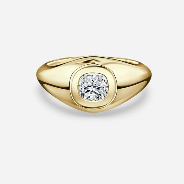Cushion Bezel Engagement Ring