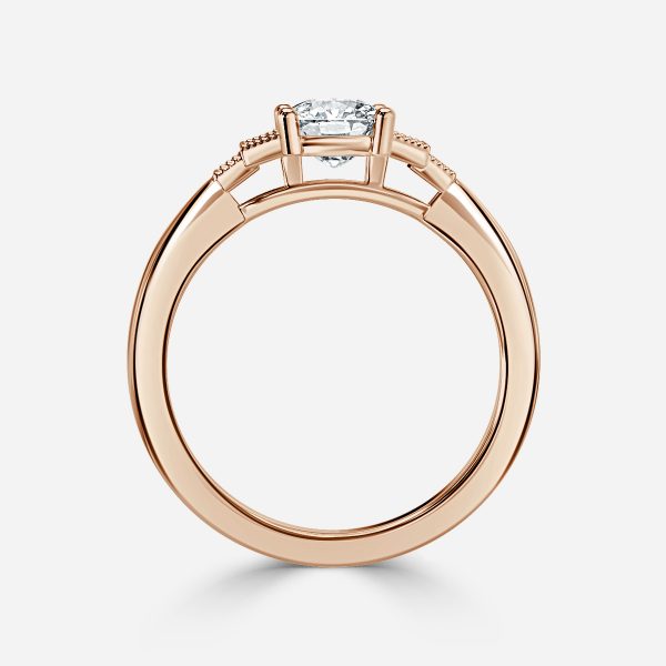 Cushion Three Stone Engagement Ring