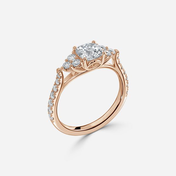 Cushion Cluster Engagement Ring