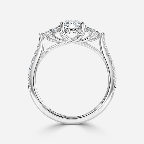 Cushion Cluster Engagement Ring