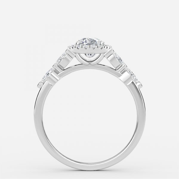 Cushion Halo Engagement Ring