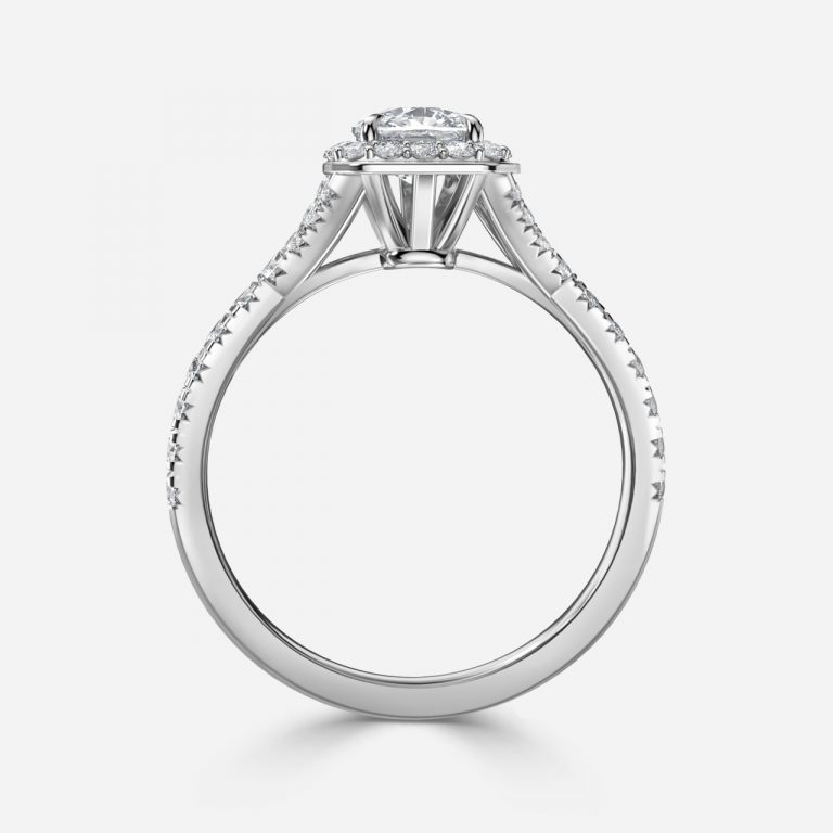 Cushion Halo Engagement Ring