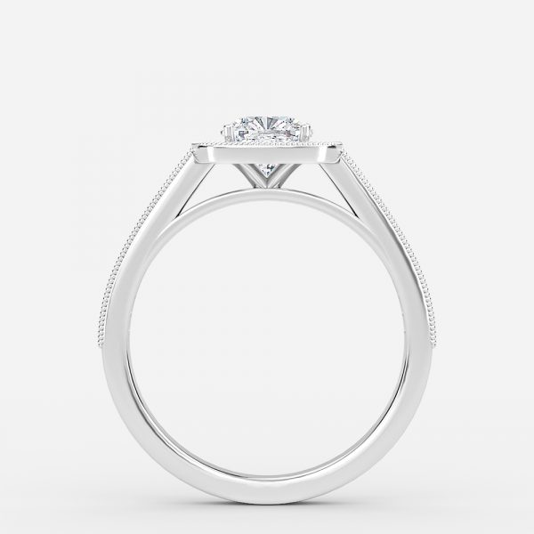 Cushion Halo Engagement Ring